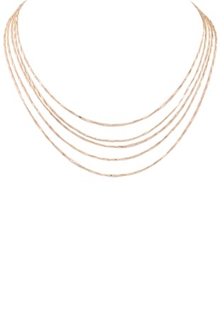 Metal Chain Layered Necklace (TWO COLORS)