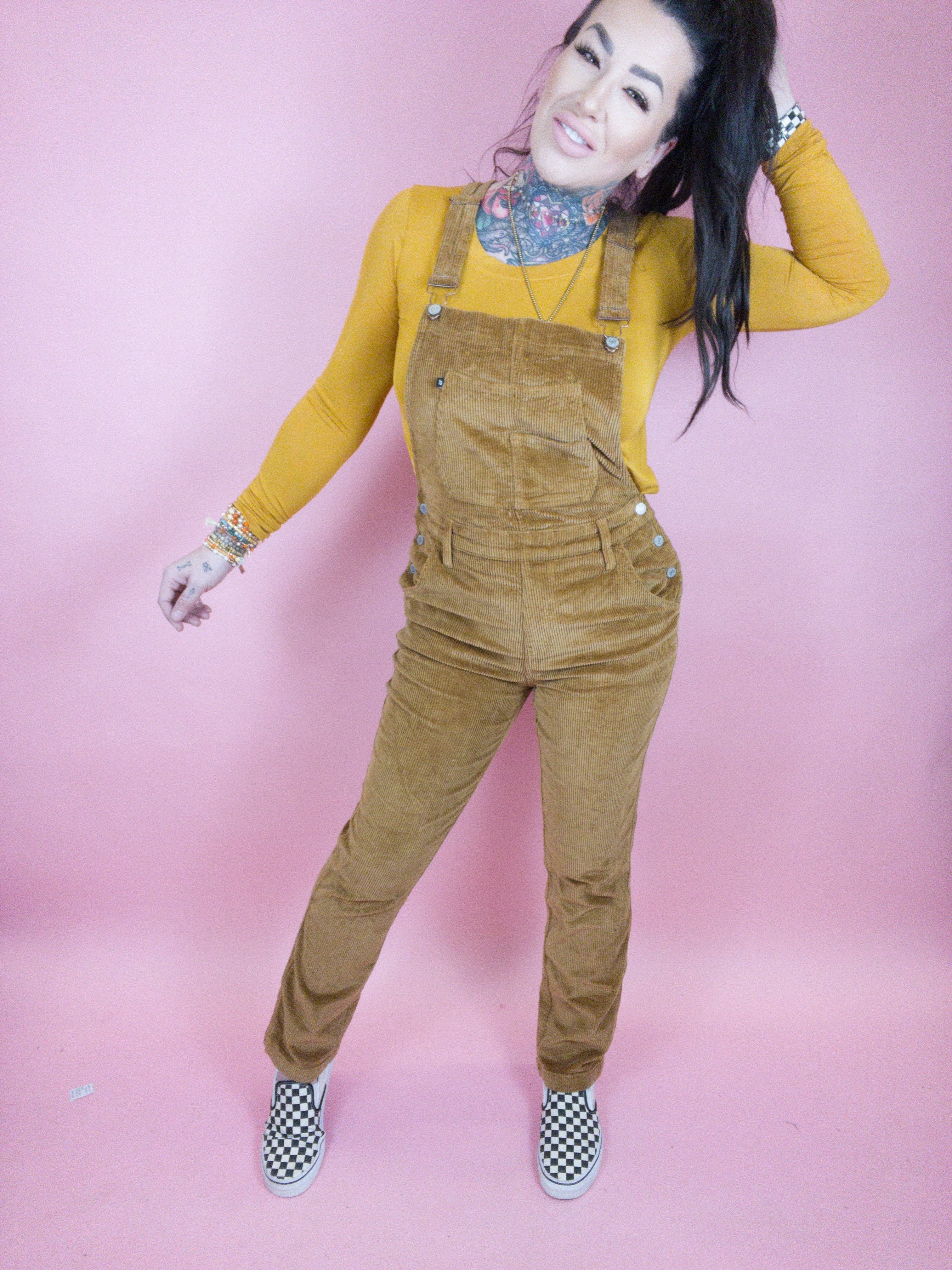 Yellow corduroy sales overalls