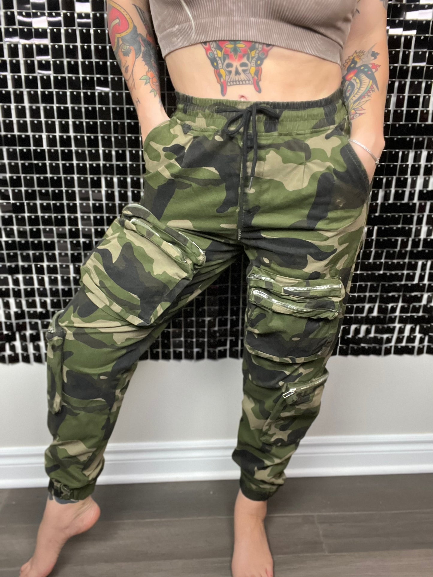 Army Of One Zipper Camo Cargo Pants