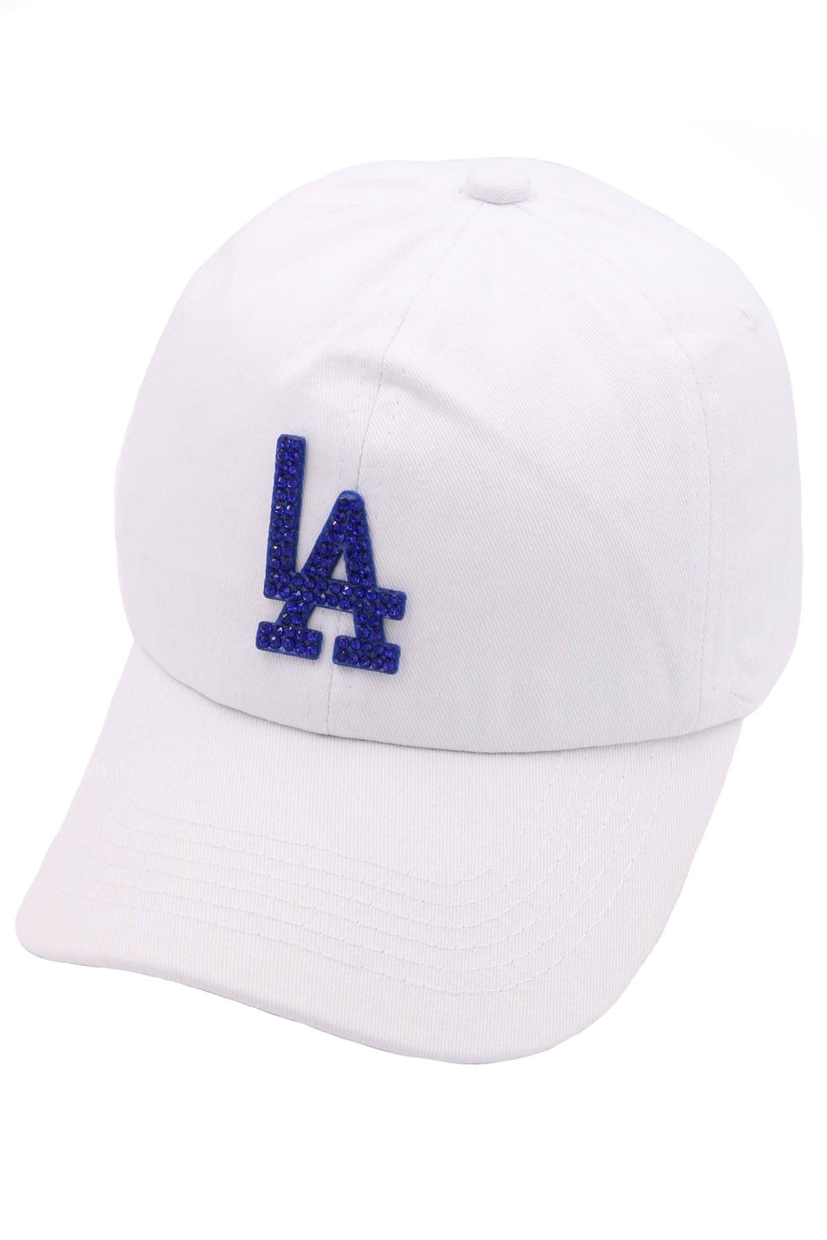 Lost In LA Rhinestone Letter Baseball Cap