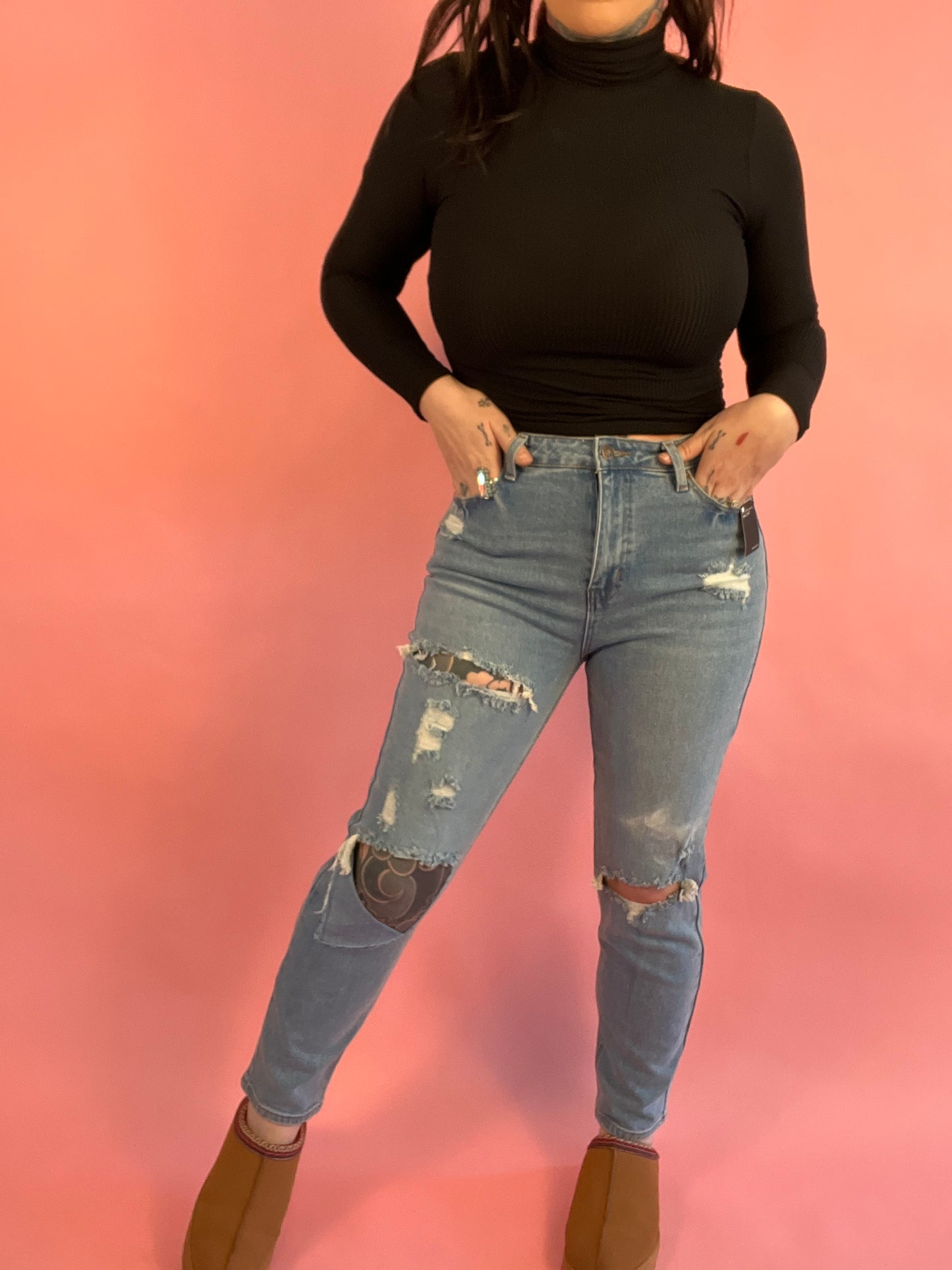 (01-3X) Bad Moms Club Curvy High Rise Mom Jeans