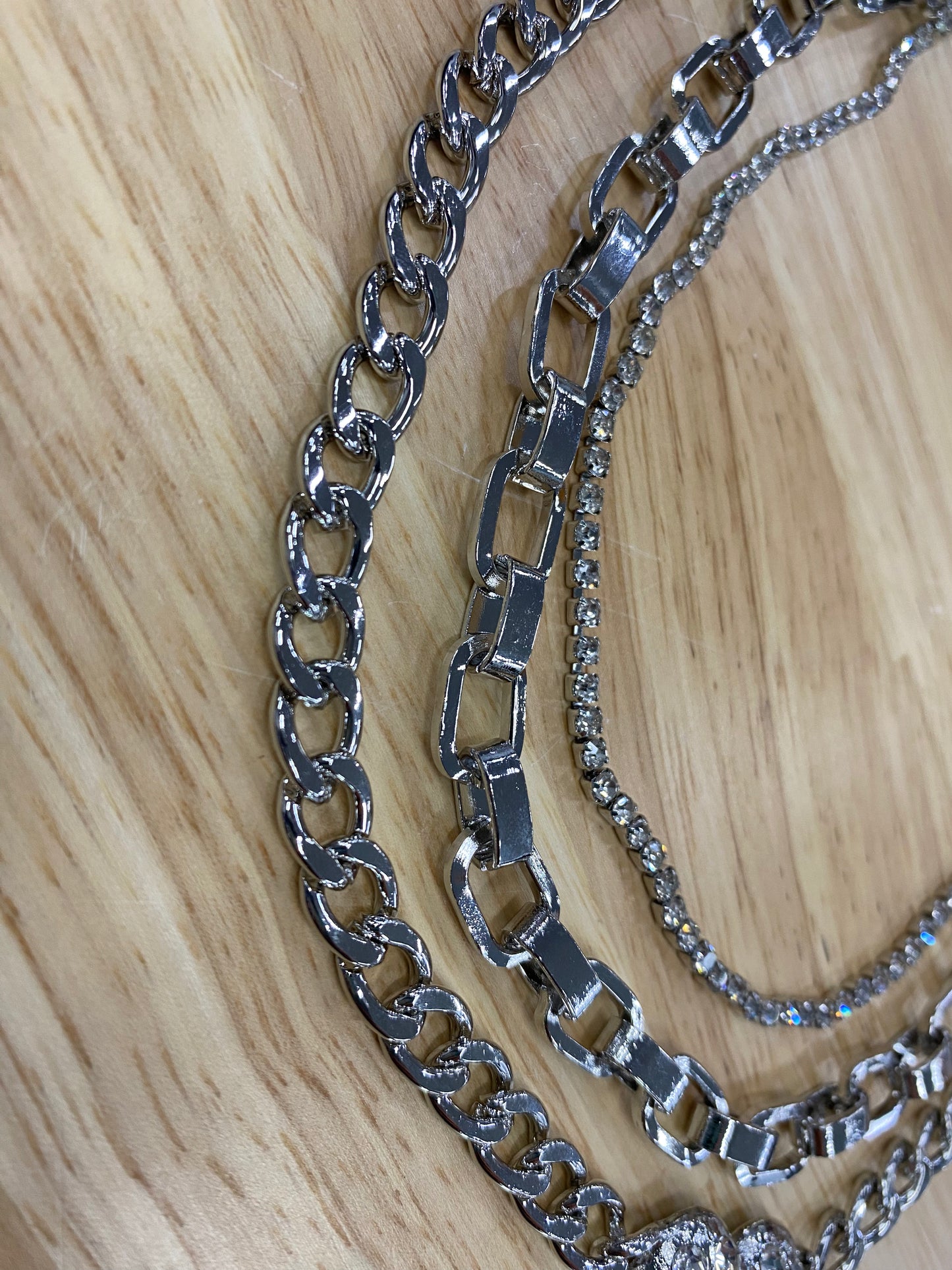 (Multiple Finishes) Take My Heart Layered Chain Necklace Set