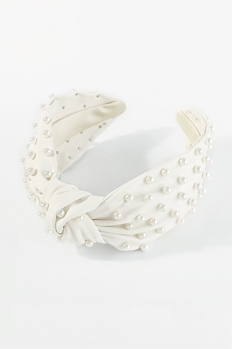 Million Dollar PU Leather Knot Hairband
