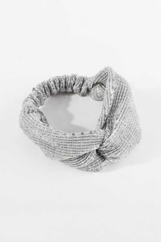 Sparkle On Shiny Metallic Stretch Twist Headbands