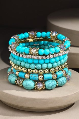 Nashville Nights Multi-Beaded Stretch Bracelet