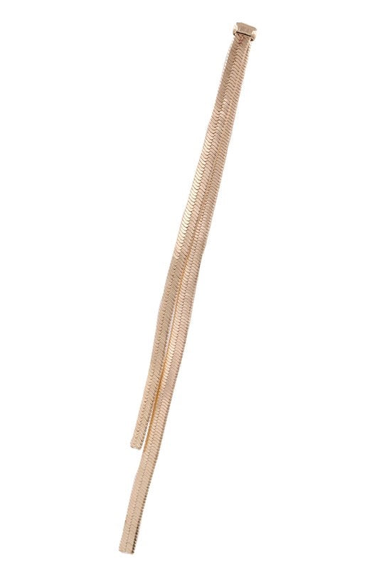 Find My Way Metal Tassel Chain Layered Earring