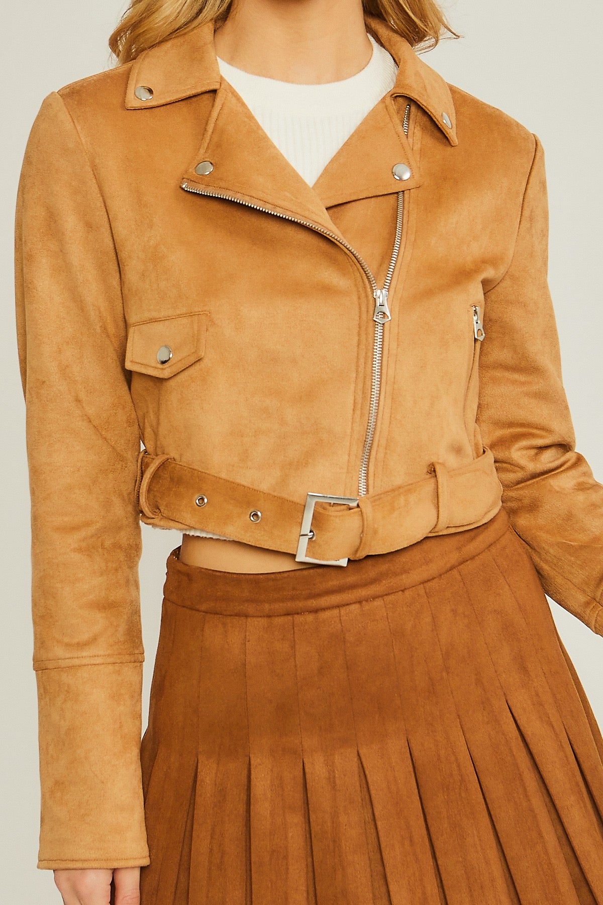 Making The Call Woven Moto Jacket