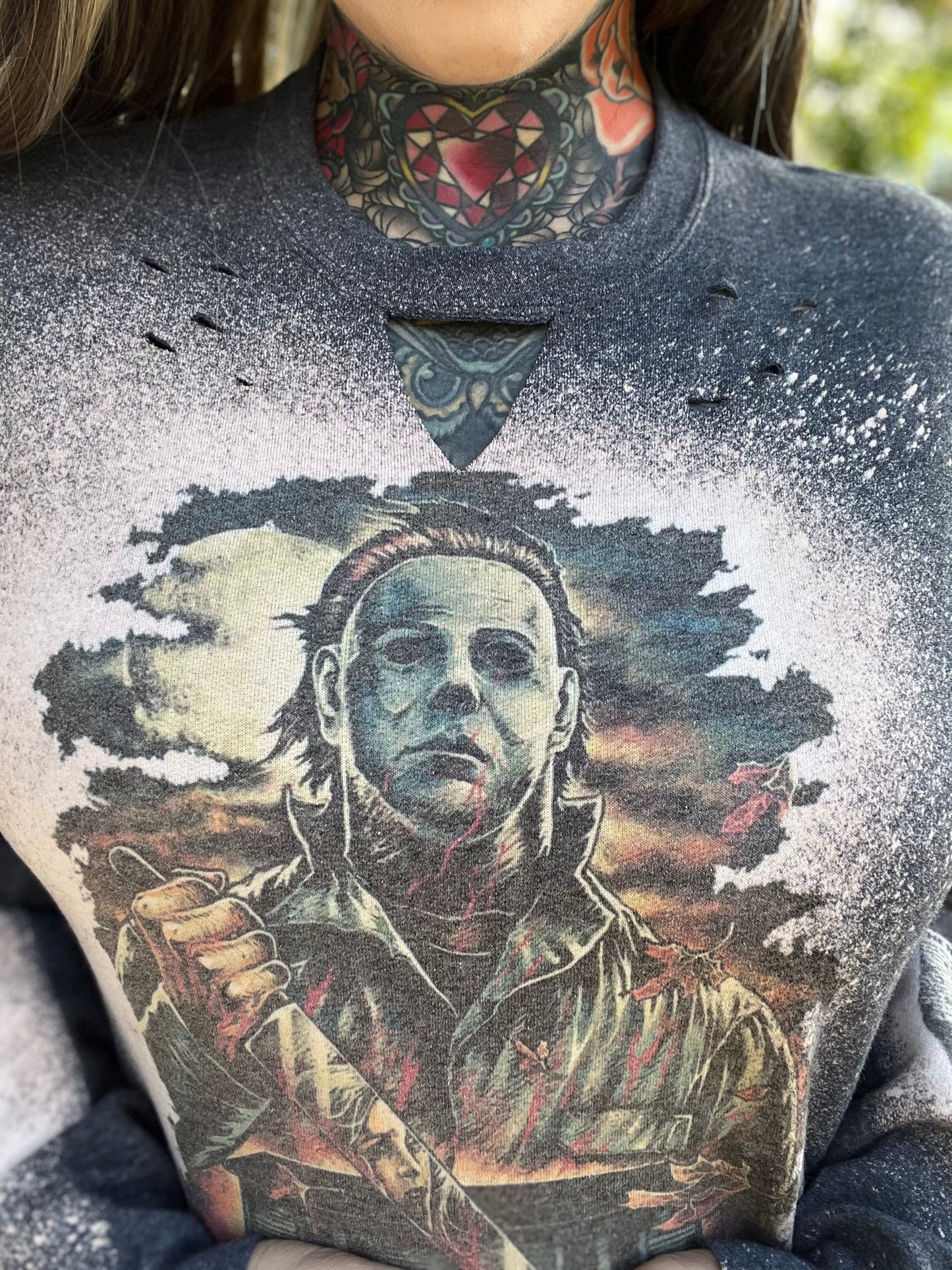 Halloween Hell Distressed Sweatshirt