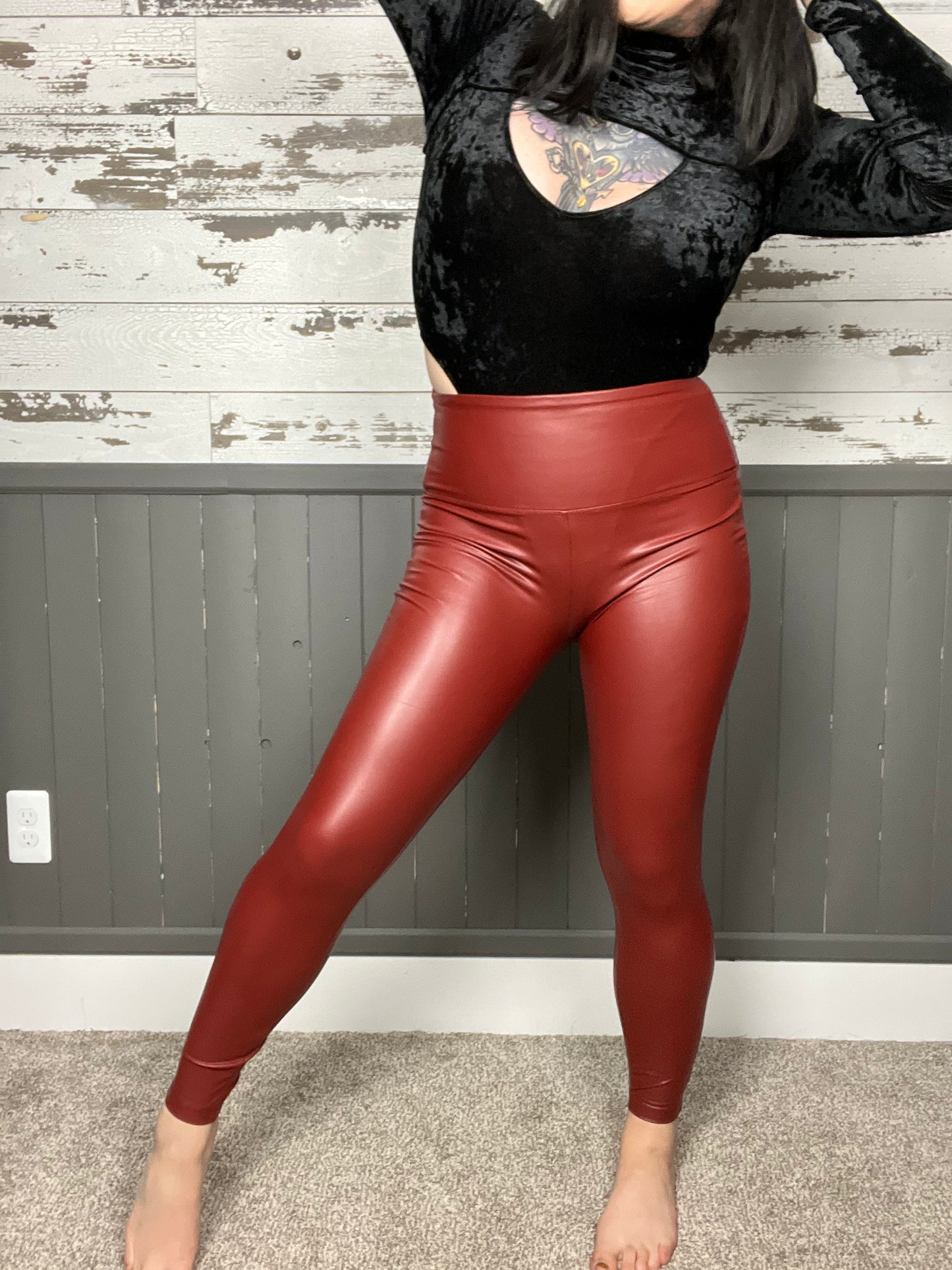 Like A Boss High Rise Faux Leather Leggings **NEW COLOR OPTIONS