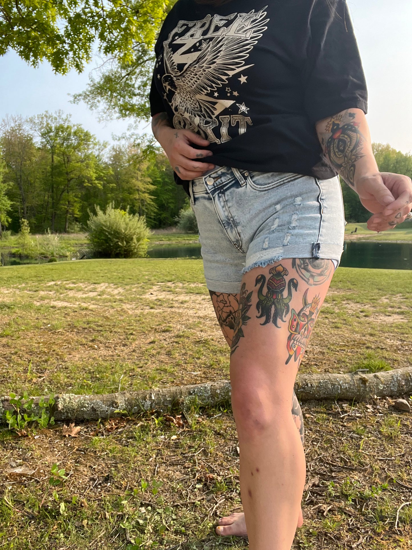 Sweet Escape Cuffed Denim Shorts