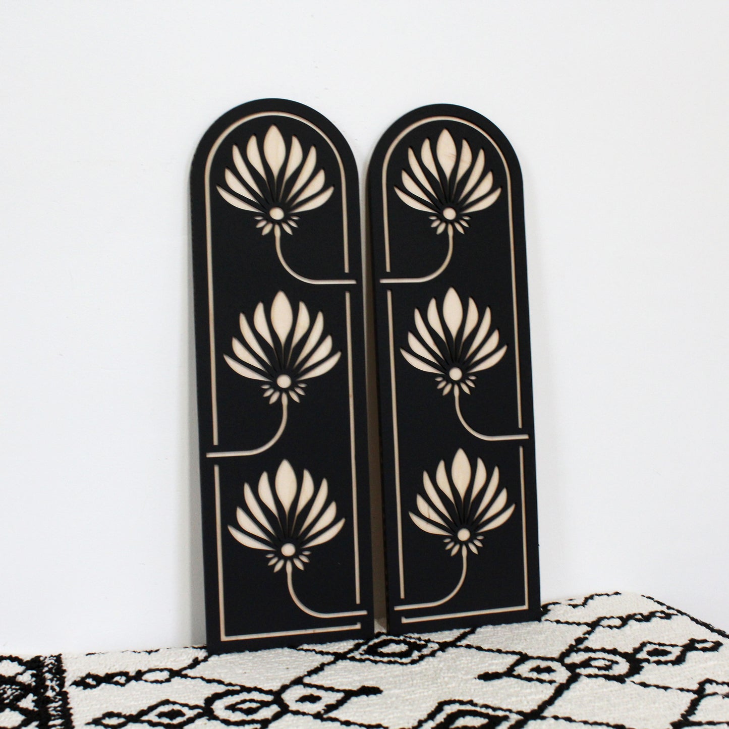 Bloomin' Lotuses Wooden Arch Panels