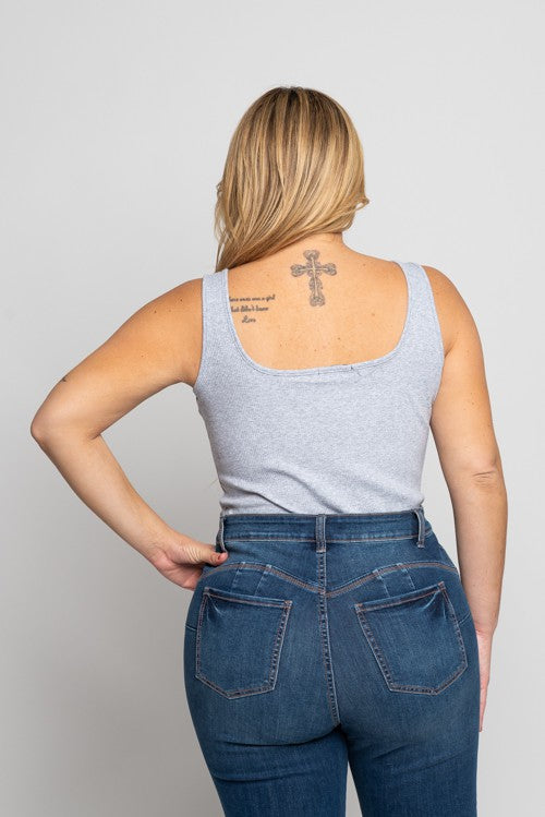 Just For Now Curvy Tank Bodysuit