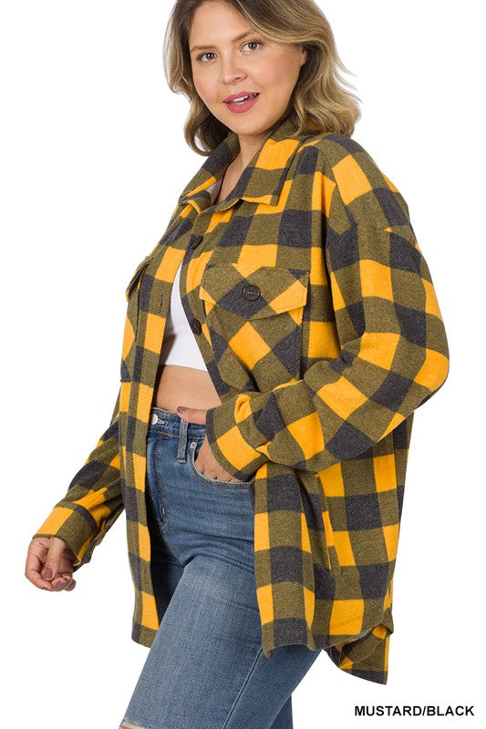 Cabin Stay Plaid Shacket (S-3X - 3 Color Options)