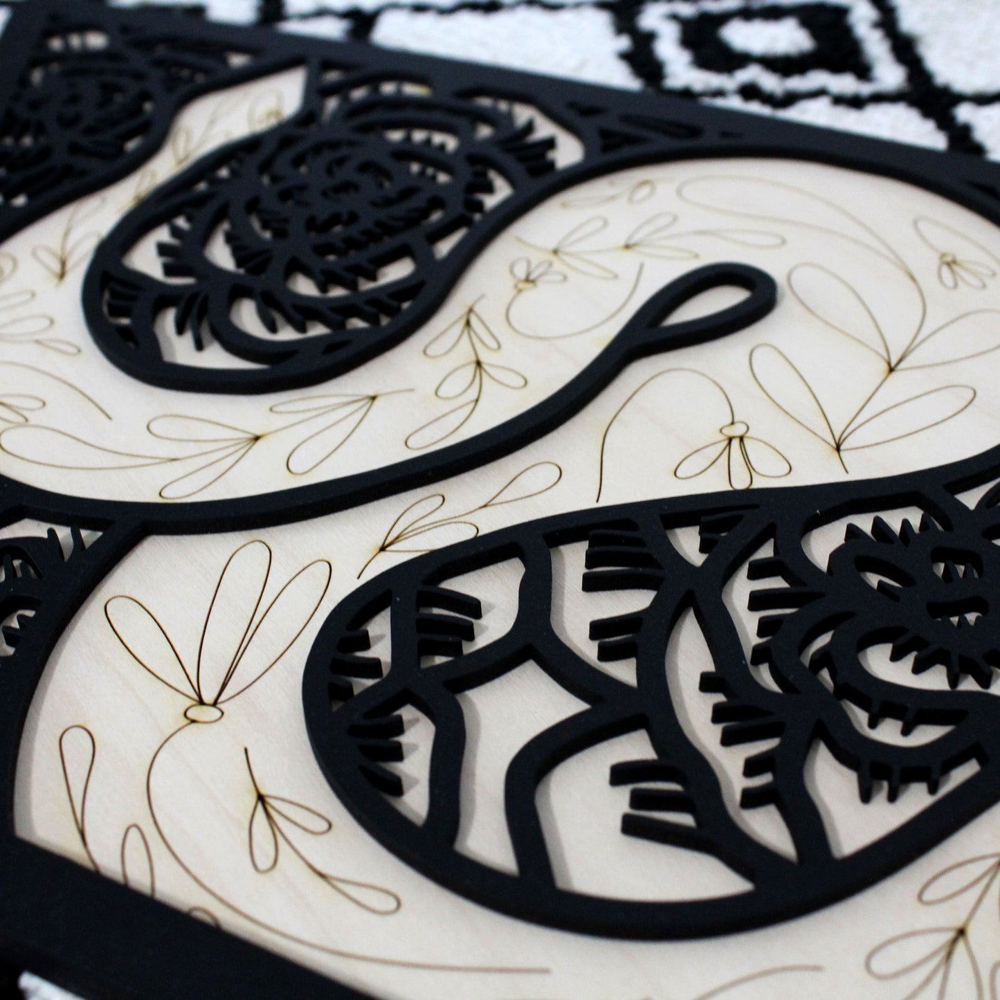 Garden Snake Wooden Diamond Sign