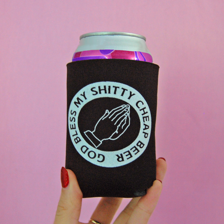 God Bless My Shitty Beer Koozie