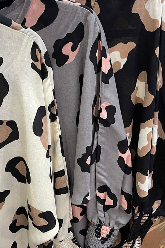 On The Prowl Curvy Long Sleeve Blouse
