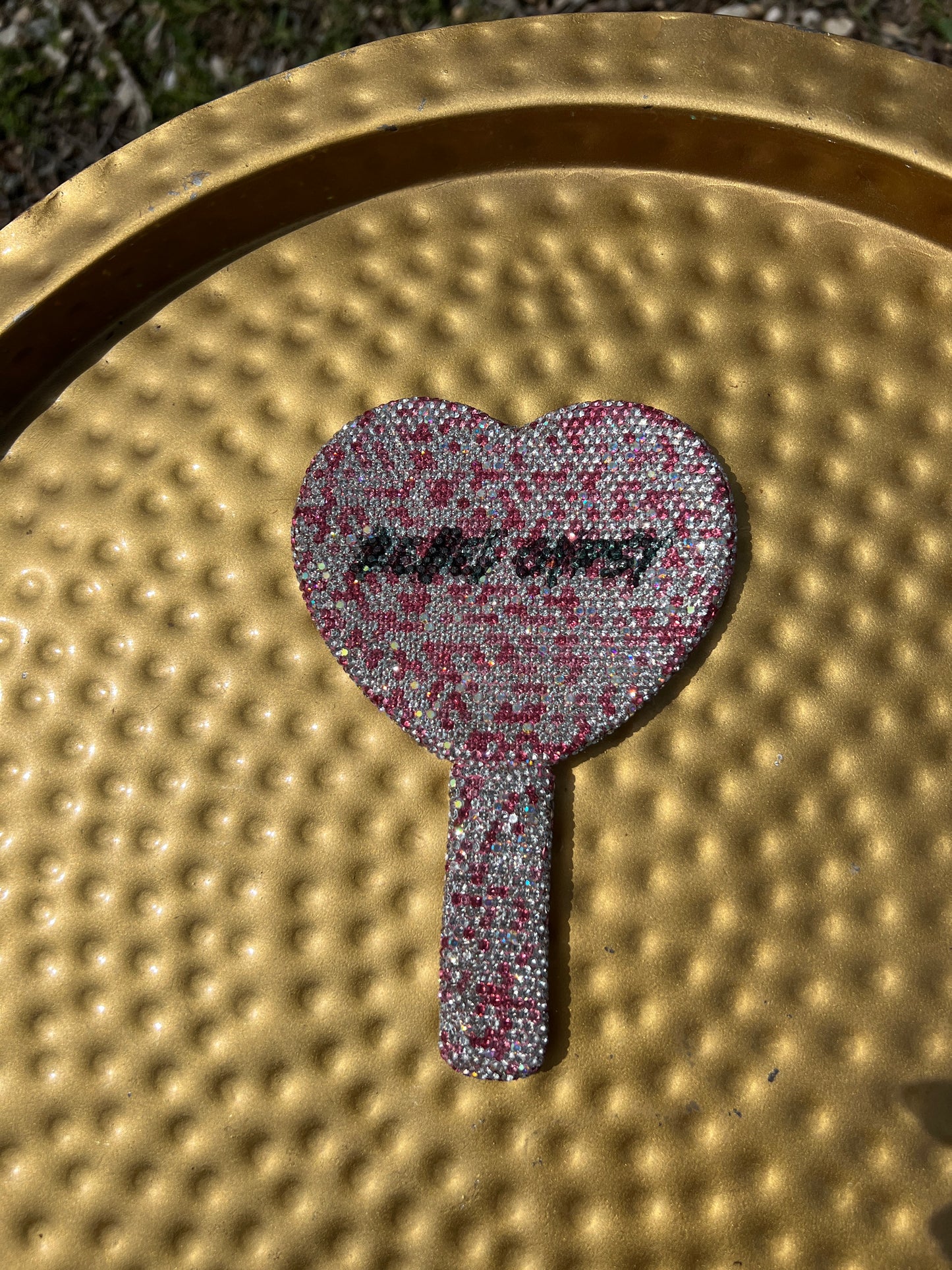 Dancing Diamonds Mini Heart Mirrors