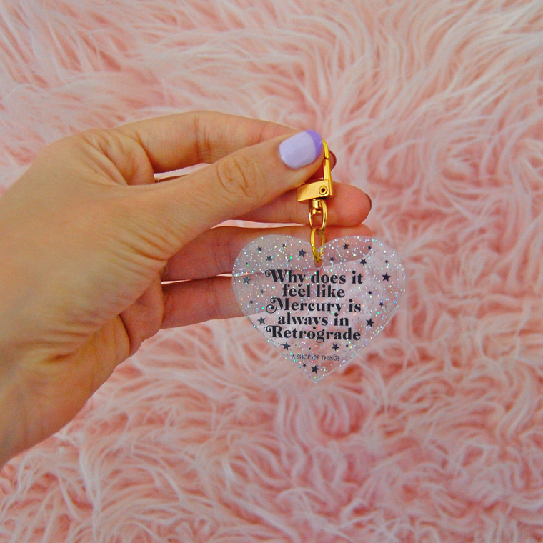 Mercury In Retrograde Keychain