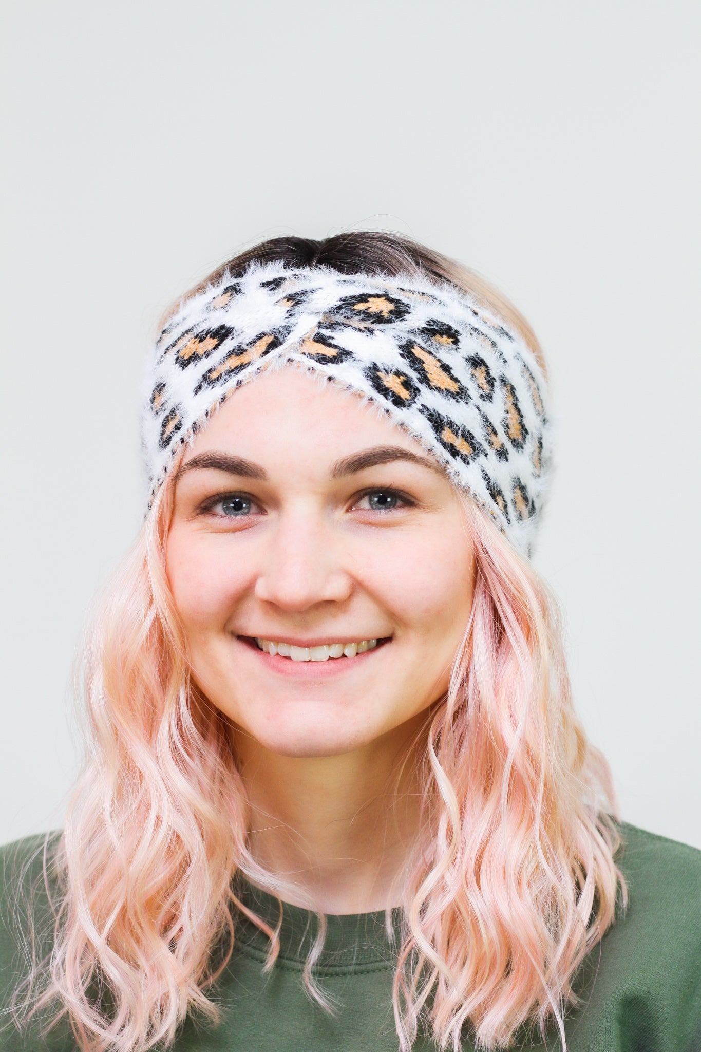 Snow Leopard Twisted Winter Headband