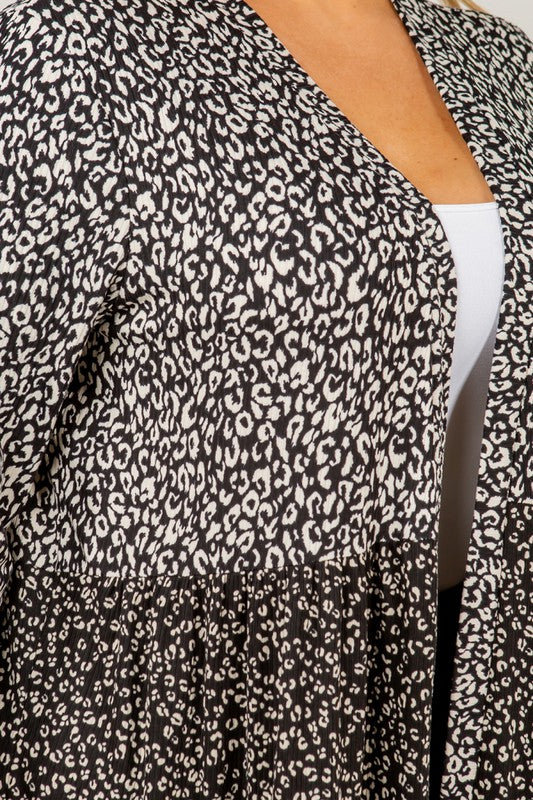 Season's Upon Us Curvy Leopard Cardigan