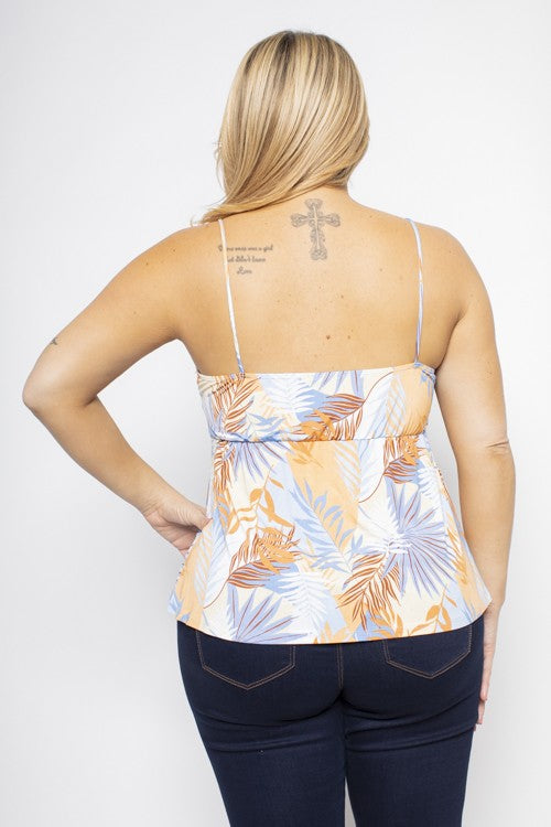 Live Out Loud Tropical Curvy Babydoll Cami