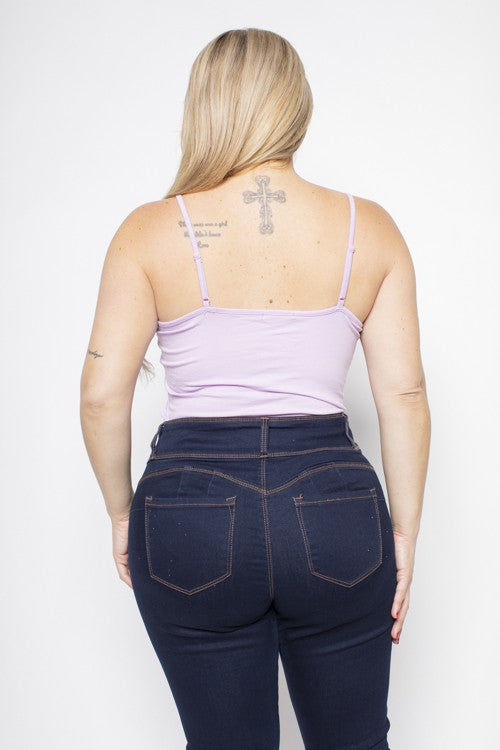 Catch My Breath Curvy Zip Bodysuit