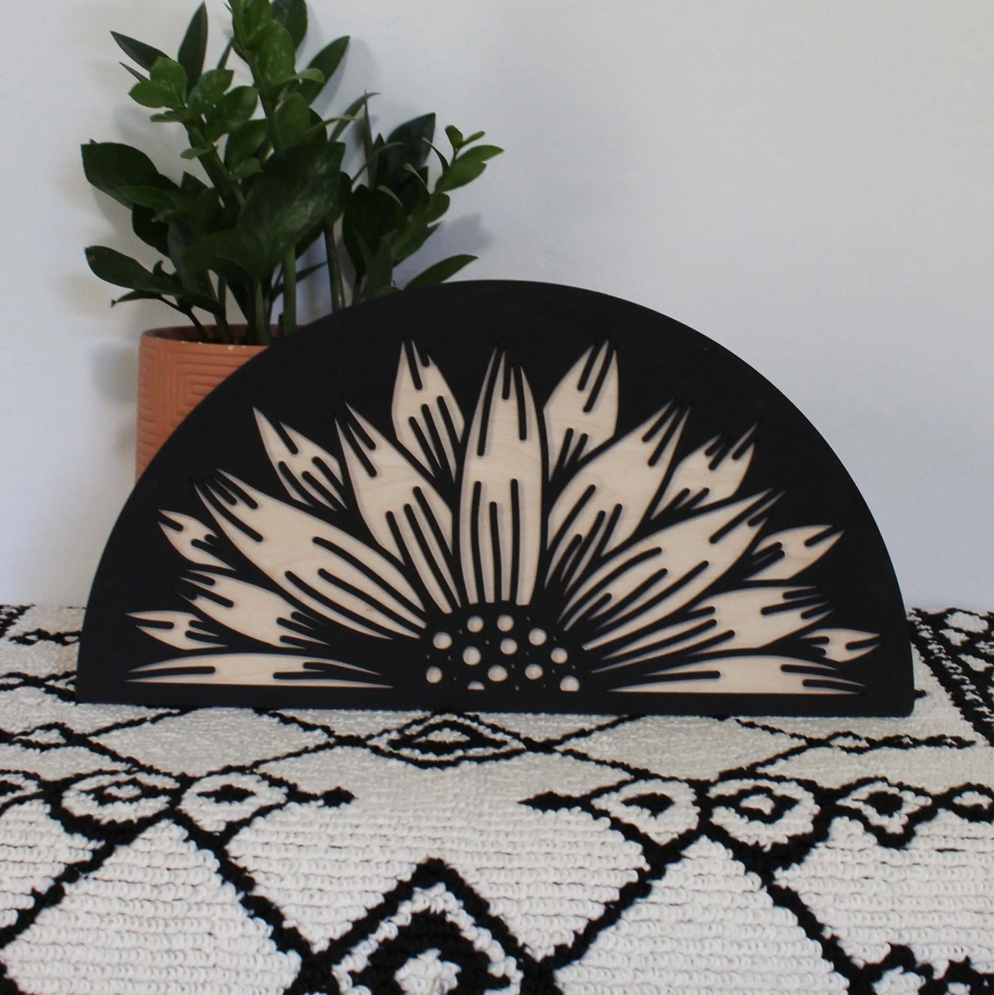 Sunflower Vibrancy Wooden Arch Sign