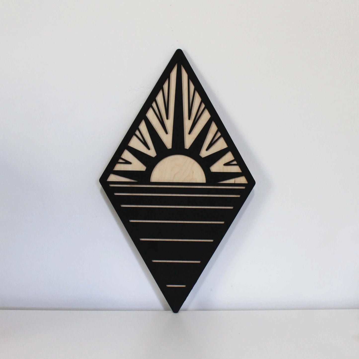 Sunrise On The Coast Wooden Diamond Sign