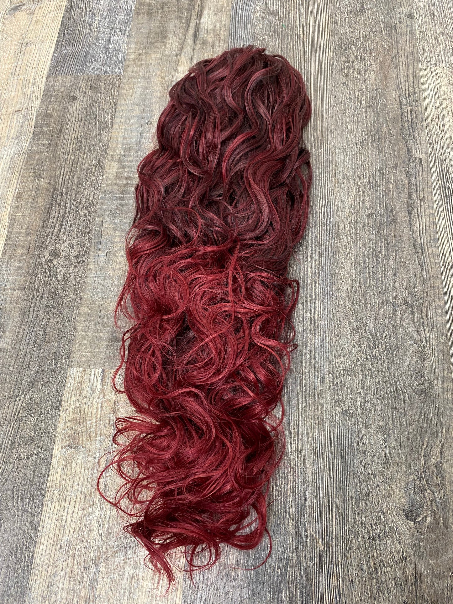 Burgundy 28" Ocean Wave Ponytail (Special Order)