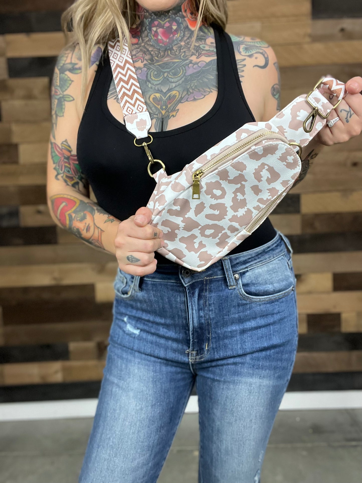 Into The Wild Aztec Strap Crossbody