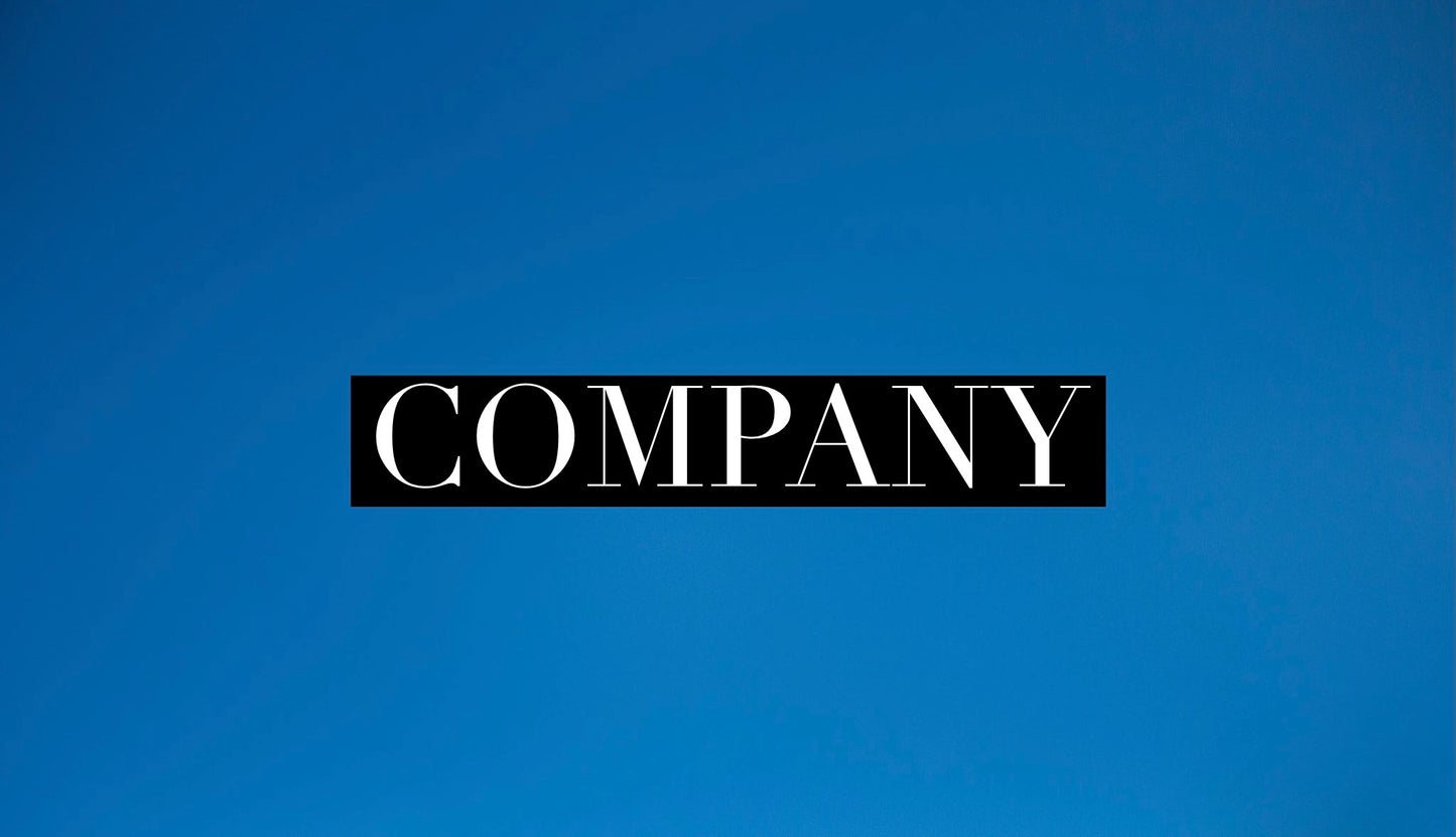 Company- NO Special Orders Once Sold Out