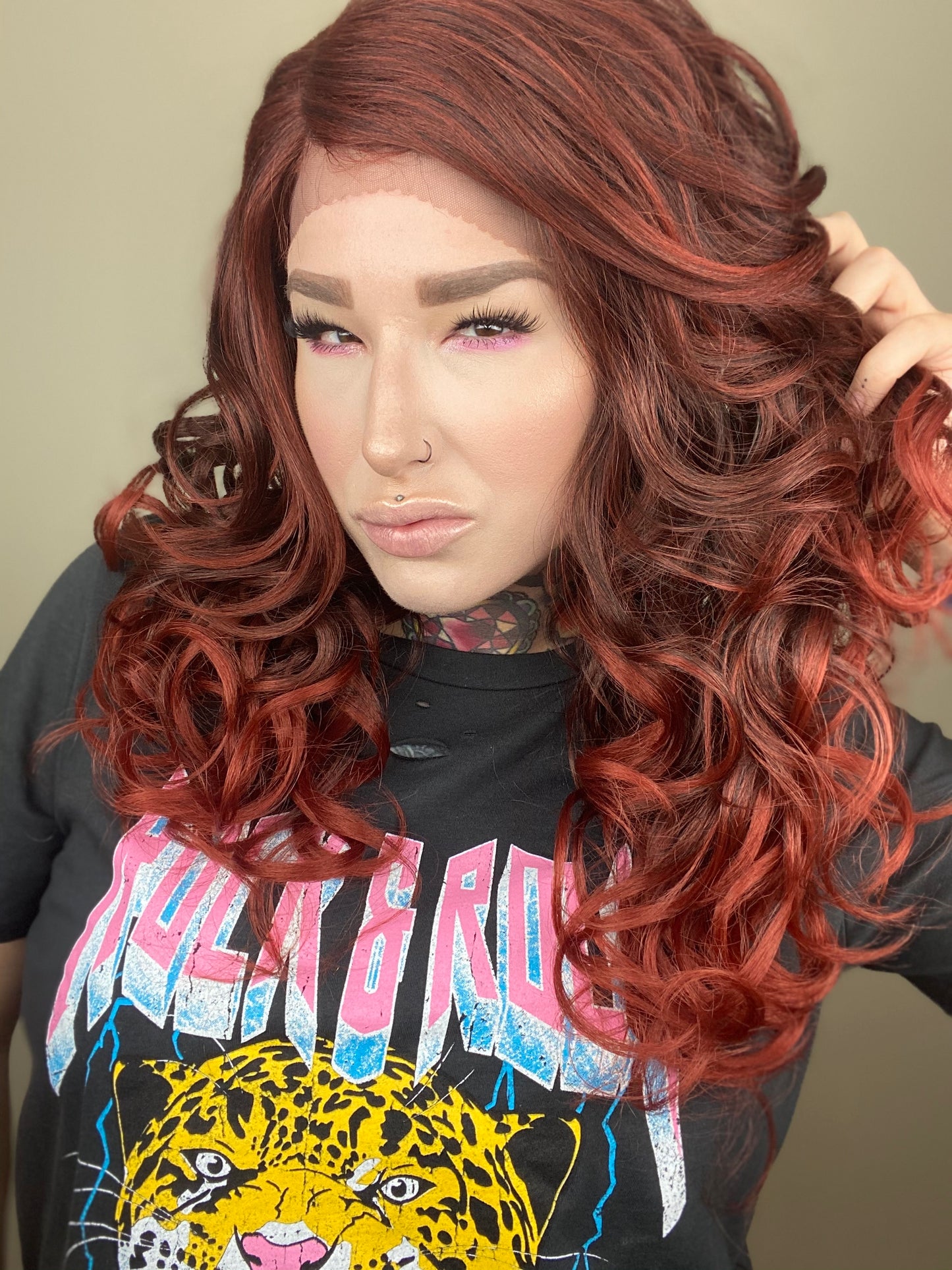 Flamingo (Amanda’s try on wig)