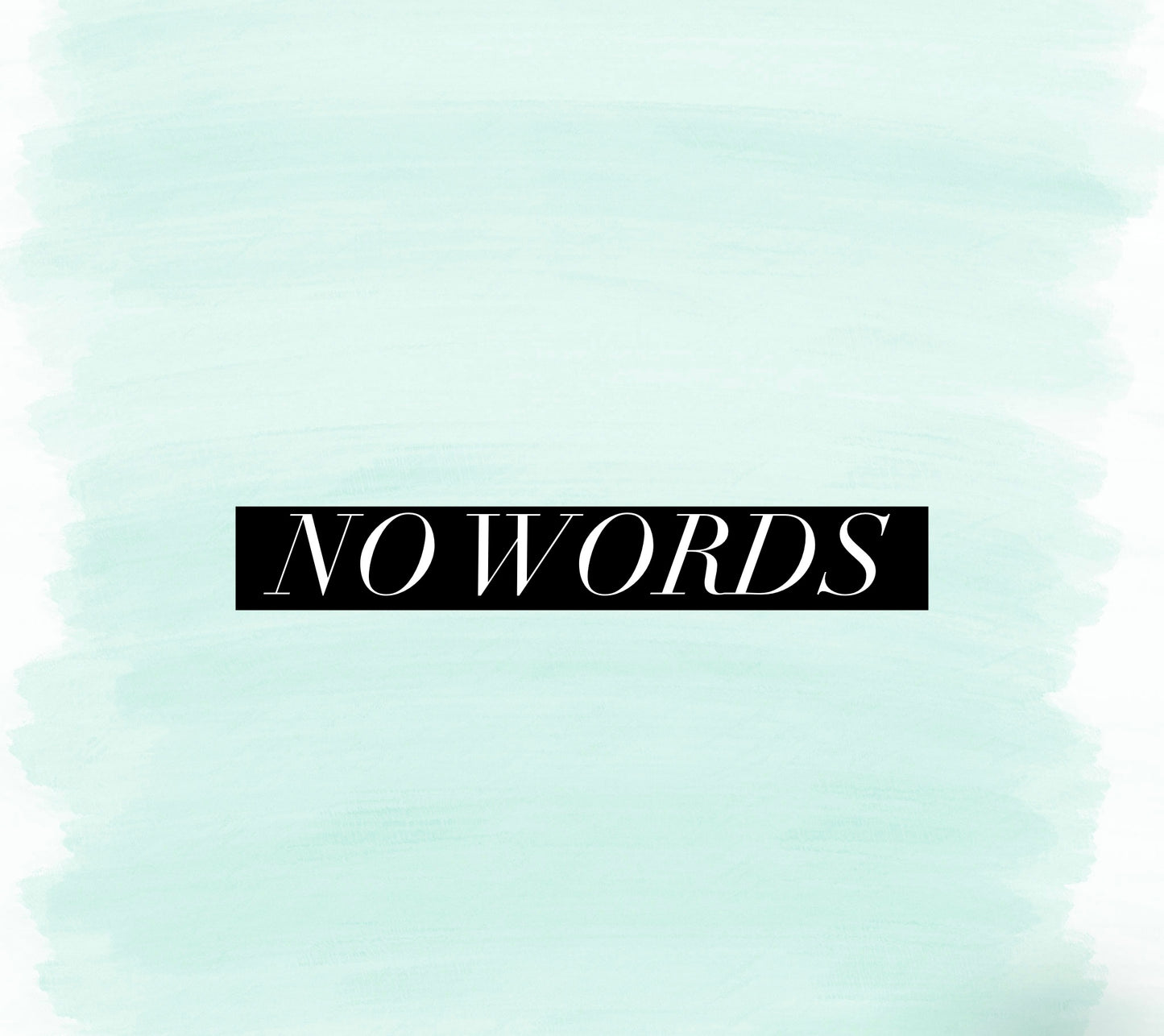 No Words (Special Orders)