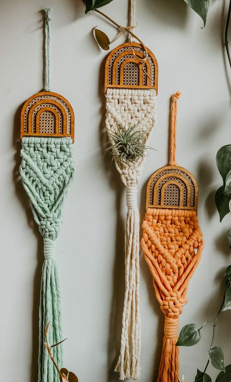 Boho Rattan Arch Plant Holder