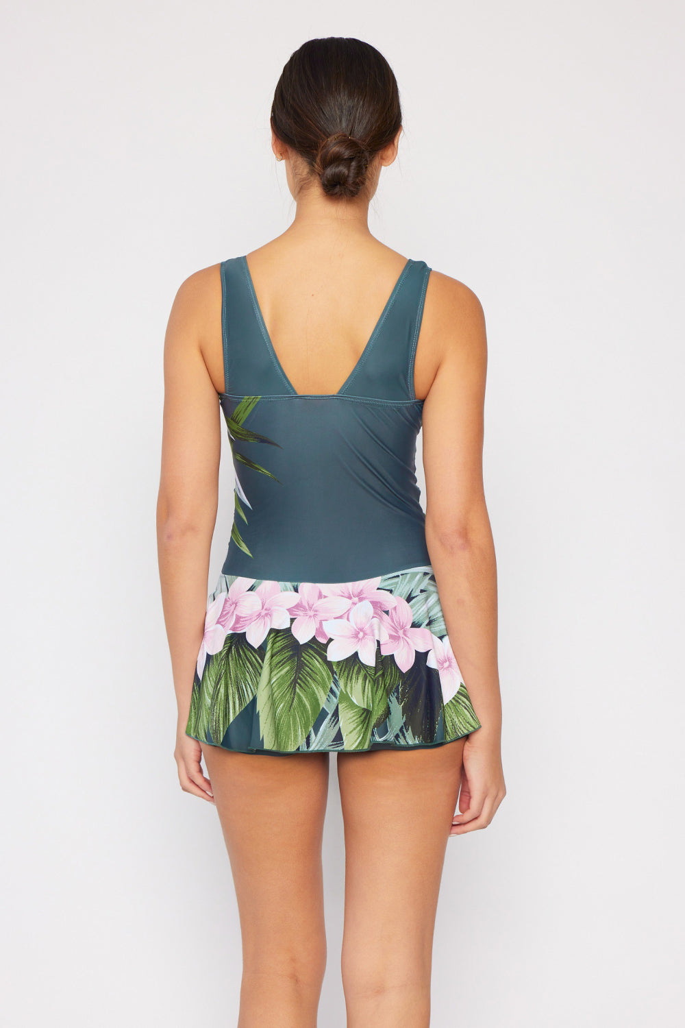 (S-3X) Palm Paradise Swim Dress - BP