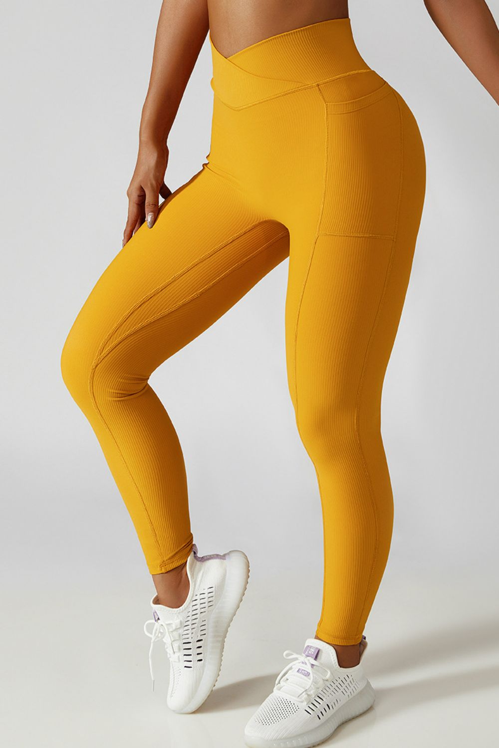 Winners Never Quit Crossover Waist Active Leggings (Basic Bae - Multiple Colors)