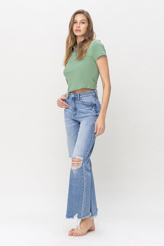 Vervet Rosemary 90's Vintage Super High Rise Flare Jeans - BP