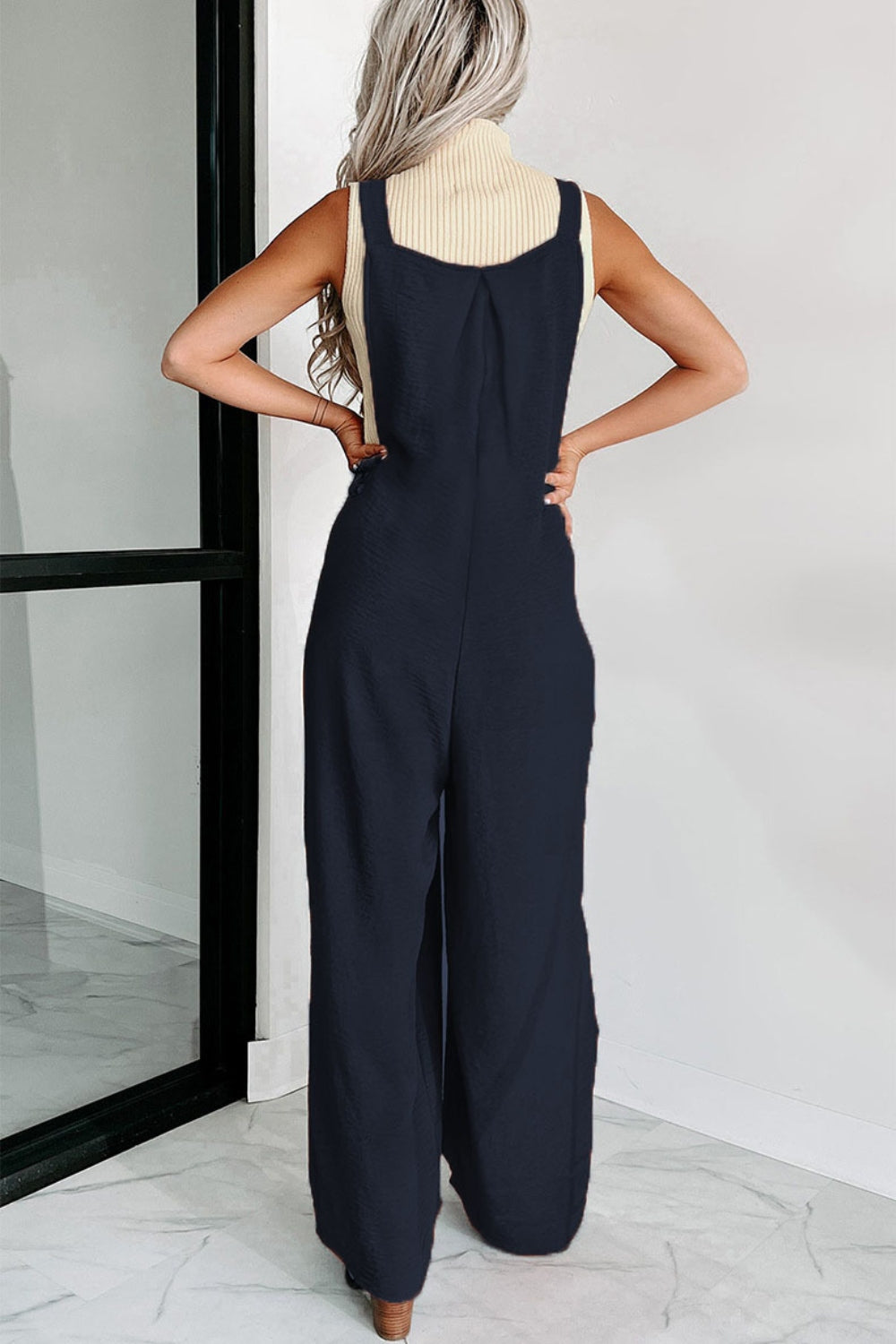 Fiction At It's Finest Square Neck Wide Strap Jumpsuit (Multiple Colors) - BP