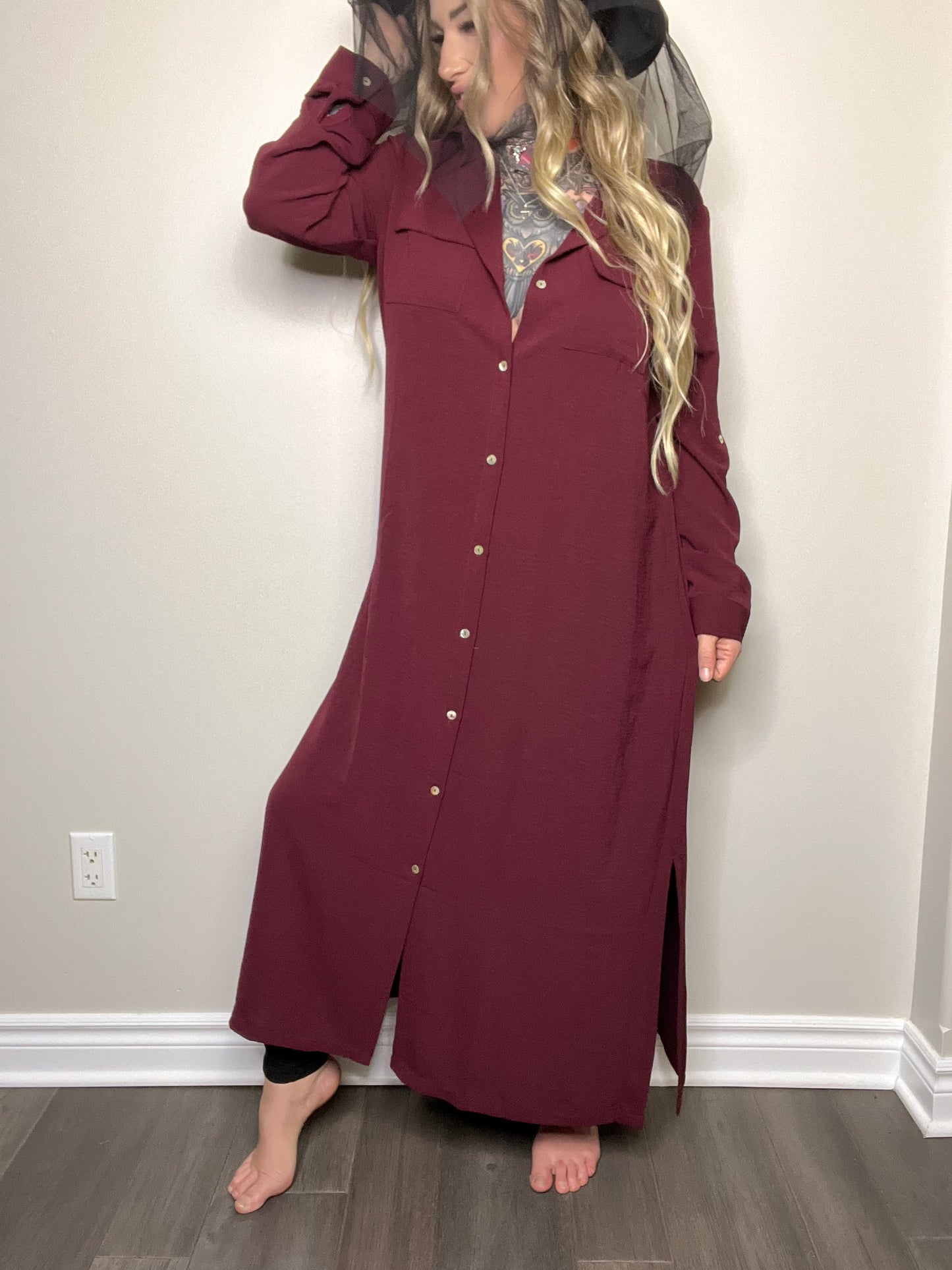 Wine Into Water Cury Collard Dress