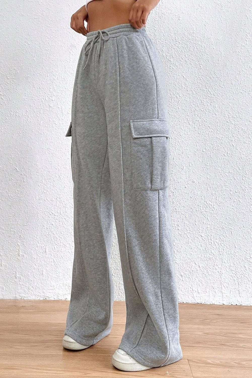 Lazy Chill Day Drawstring High Waist Pants