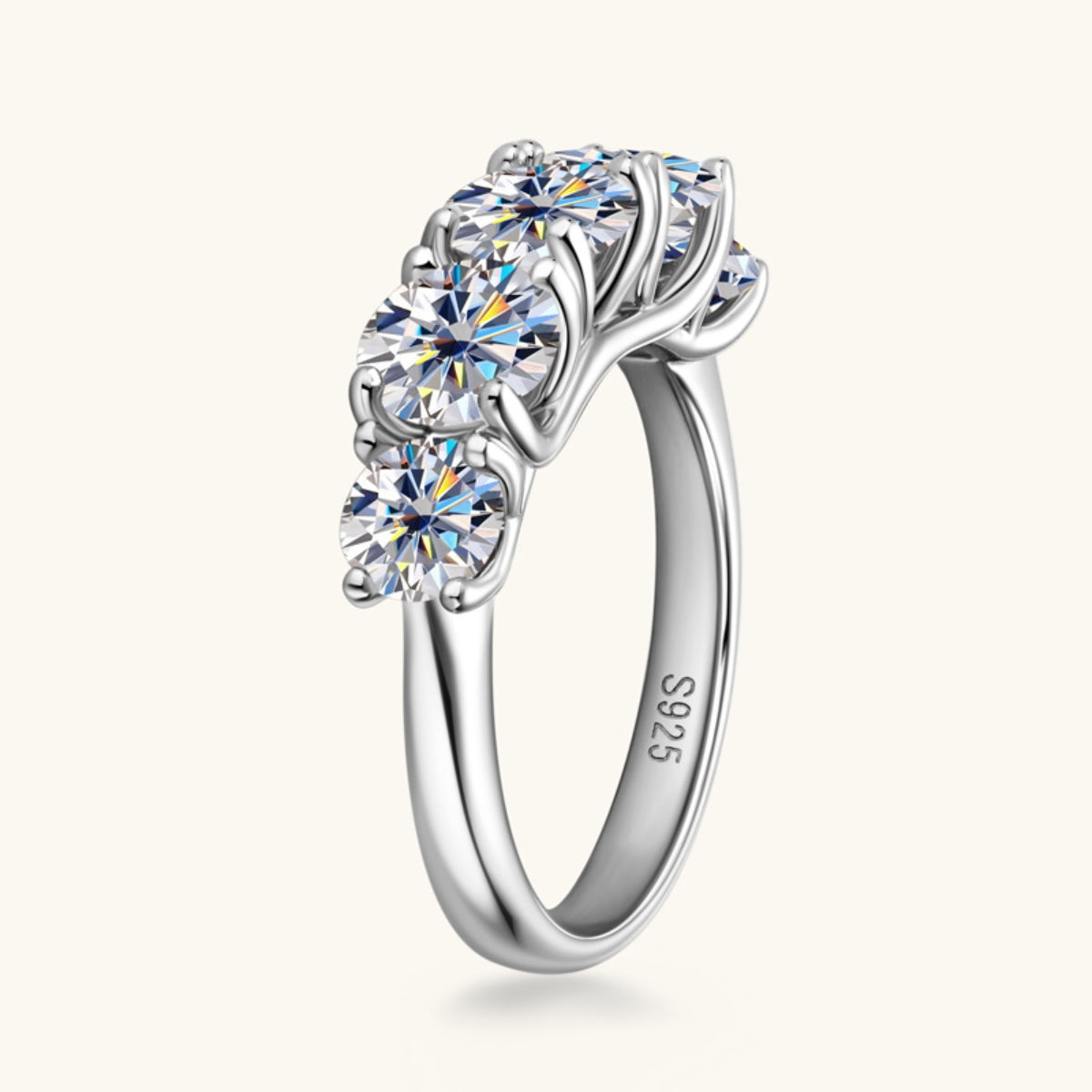 Kamille 3.6 Carat Moissanite 925 Sterling Silver Ring