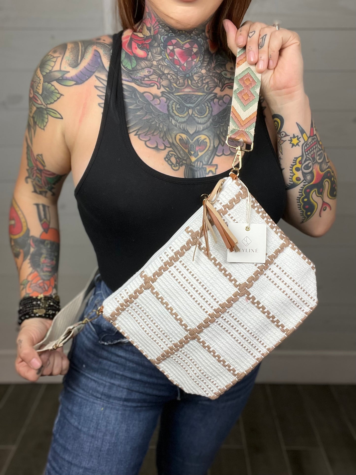 On My Own Path Woven Crossbody Bag