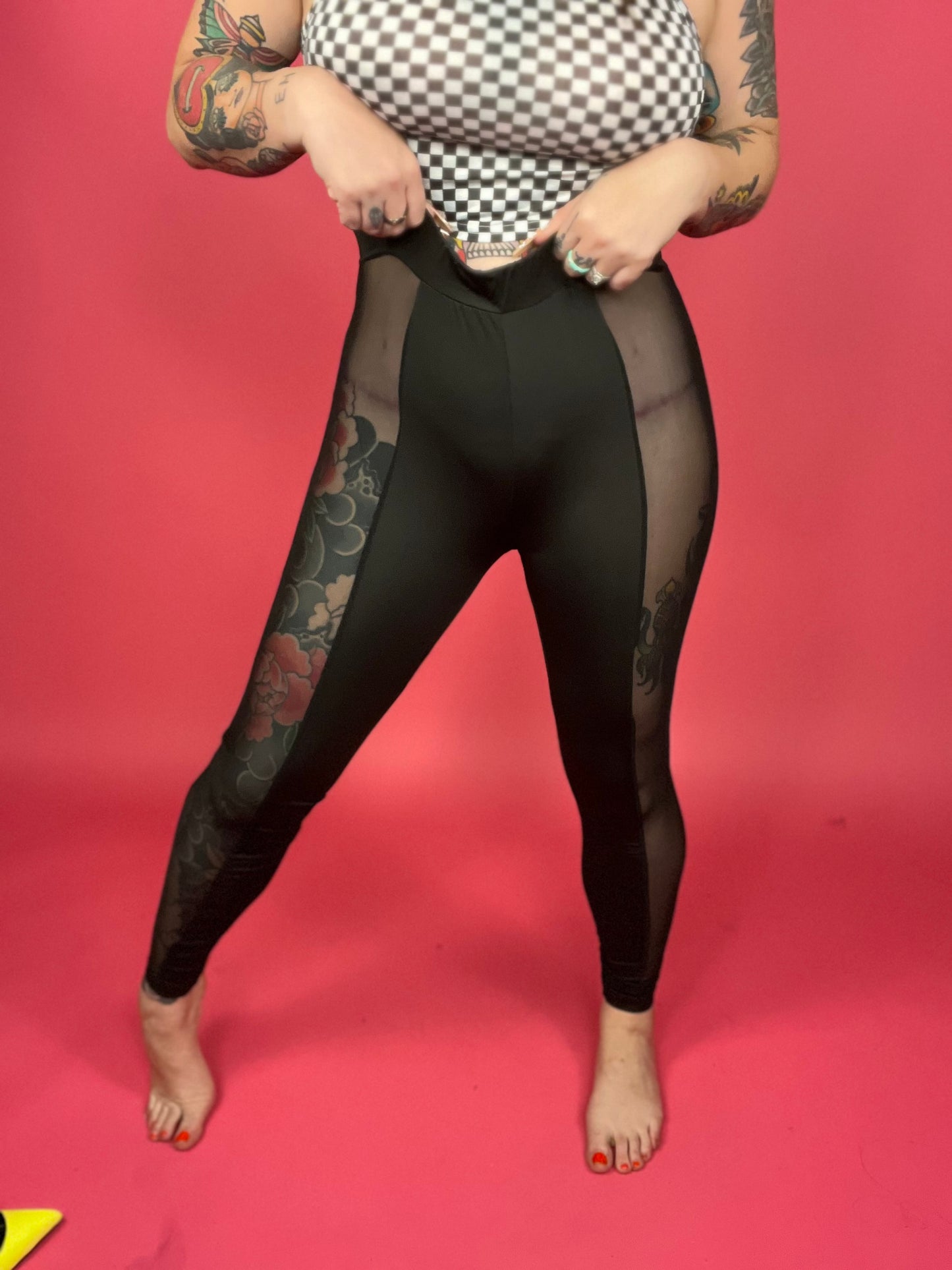 High Waist Mesh Sports Legging