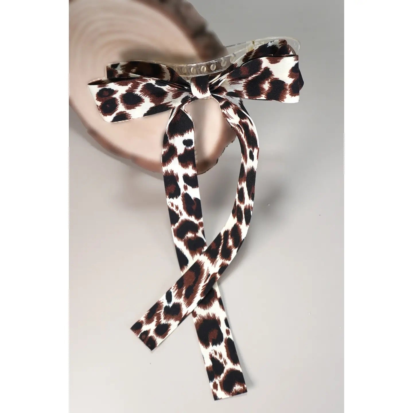Leopard Print Bow Pin Hair Clips