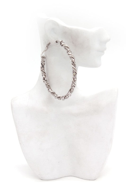 Talk It Out Twisted Texture Hoops (Multiple Colors)