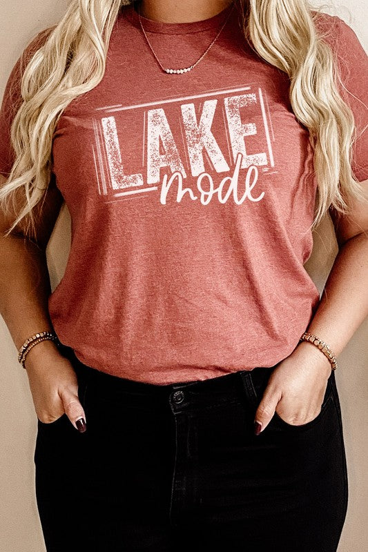 Lake Mode Summer Break Vacation Swim Graphic Tee (Multiple Colors) - BP