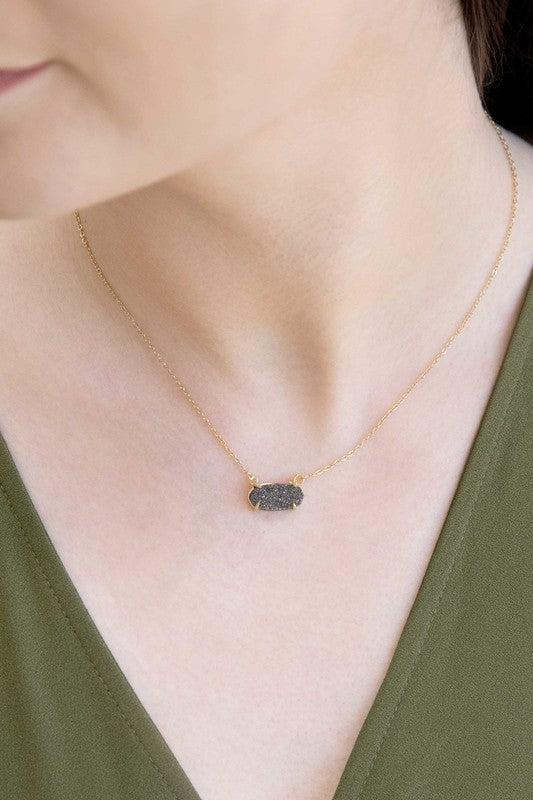 Finesse Me Marquise Druzy Necklace (Multiple Options) - BP