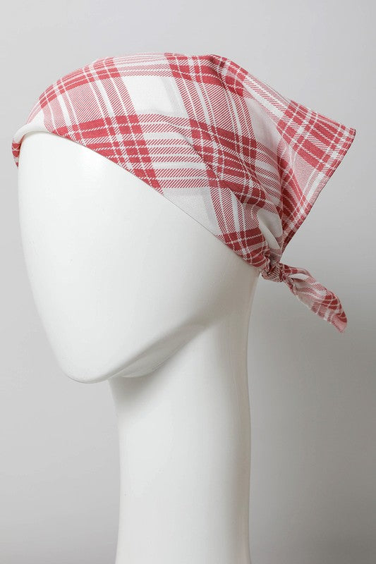 Home On The Range Triangle Flannel Head Scarf (Multiple Colors) - BP