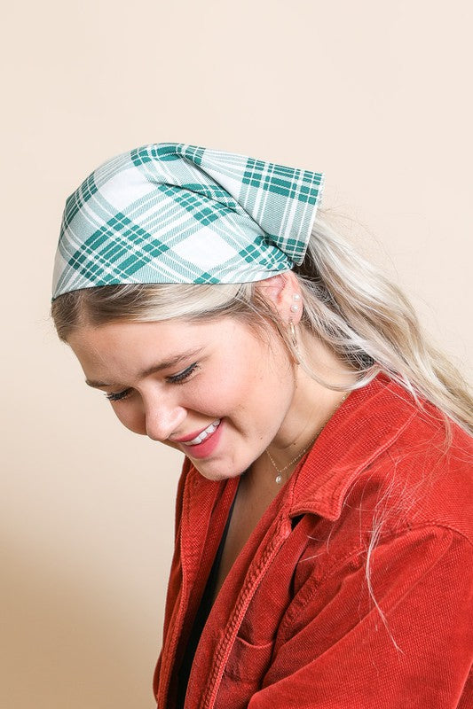 Home On The Range Triangle Flannel Head Scarf (Multiple Colors) - BP