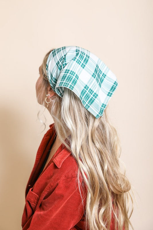 Home On The Range Triangle Flannel Head Scarf (Multiple Colors) - BP